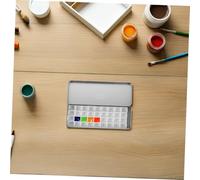 SEWACC Portable Watercolor Palette Box Compartments with Secure Lid Empty Paint Tray for Travel Outdoor Sketching and Acrylic Watercolor Paint Mixing
