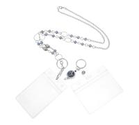 SEWACC Porte-badge avec Cordon Rétractable, Lot de 4 Set de Pièces Comprenant 1 Tour de Cou, 1 Enrouleur, 1 Porte-carte Vertical et 1 Porte-carte Horizontal, Accessoires Polyvalents