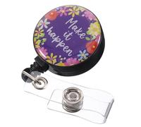SEWACC Porte Badge Rétractable avec Clip pour Infirmière Enrouleur Pratique et pour Cartes Identité Badges et Clés pour Étudiants et Enseignants