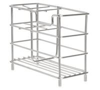 SEWACC Porte-Brosse à Dents et Dentifrice en Acier Inoxydable Étagère Ventilée Résistante à l'eau Patins Antidérapants Support de Salle de Bain pour Rangement Hygiénique