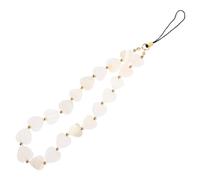 SEWACC Porte-clés Chaîne De Téléphone Portable à Perles Cœur Féminin Motif Pendentif Chaîne De Bijoux Pour Téléphone En Perles Compatible Coques Style Minimaliste Élégant