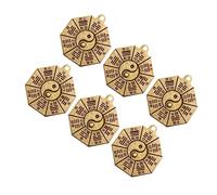 SEWACC Porte-Clés Taoïste Lot de 6 Ornement en Cuivre Décoration Multifonctionnelle Breloques de Protection Présents pour Garçon et Filles Fête Accessoires de Maison