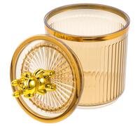 SEWACC Porte-Coton-Tige en Acrylique Transparent, Petit Format Couvercle Hermétique, pour Rangement de Bureau et Décoration D’Intérieur