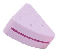 SEWACC Porte-éponge à Maquillage Triangulaire Petit, Boîte de Rangement en Silicone Violet Clair, Design Aéré, Compact et Portable, pour Voyage et Organisation de Houppettes