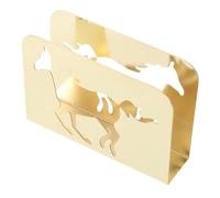 SEWACC Porte-serviettes de Table en Métal Doré Motif Cheval, Distributeur Autoportant pour Serviettes Papier, Organisateur Élégant pour Salle à Manger et Restaurant, Accessoire Décoratif