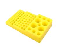 SEWACC Porte-Tubes à Essai en Plastique Résistant, Support Trapézoïdal pour Tubes d'Échantillonnage de Laboratoire, Compatible Tubes de Diamètre Variable, Usage en Chimie et Biologie