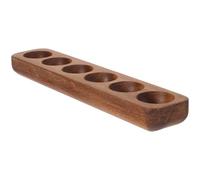 SEWACC Porte-Œufs en Bois Naturel Acacia 6 Compartiments Compact pour Réfrigérateur Plateau à Œufs Résistant à L’Usure Présentoir Décoratif Pratique Cuisine et Rangement Ménager
