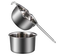SEWACC Pot De Fusion Cire Bougie En Acier Inoxydable Pot De Chaudière Double Pour Chocolat À Fondre Beurre Lait Fromage Et Bonbons Poignée Ergonomique Facile À Nettoyer 10.63X5.51X3.74In