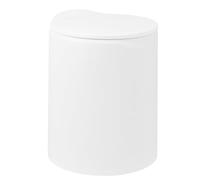SEWACC Poubelle à Poussoir Style Nordique Simple, Grand Modèle Blanc | Plastique, Double Paroi et Large Ouverture, Usage Maison la Cuisine Chambre Salle de Bain