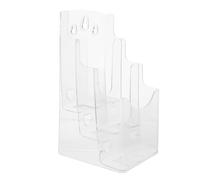SEWACC Présentoir à Dossiers Transparents A6 Présentoir de Table Transparent Porte-brochures en Acrylique à 3 Niveaux Organisé et Portable, pour Salons Professionnels et Magasins