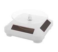 SEWACC Présentoir Rotatif Solaire Motorisé pour Bijoux Plateau Tournant en ABS, Usage en Bijouteries, Expositions et Domicile