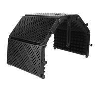 SEWACC Protection Antibruit pour Microphone Conception Pliable en Abs et Eva, Bouclier Acoustique Cinq Portes, Montage Facile sur Pied de Micro pour Studio