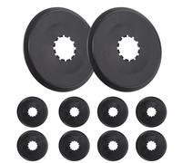 SEWACC Protection de Volant Moteur Noir Plastique, pour VTT 10 Pièces | Résistant à L’usure, Haute Résistance, Accessoire Cyclisme, Protection des Dents, Usage Vélo Tout-terrain