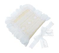 SEWACC Protège-livre Ajustement Sécurisé en Tissu Blanc Dentelle Délicate et Nœud Élégant et Utilisation Polyvalente Lecture Quotidienne