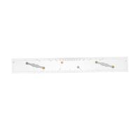 SEWACC Règle de Navigation Acrylique Transparente Règle à Tirage pour Mesure Précise de Cartes Nautiques Outil pour Capitaine de Bateau et Recherche Océanographique