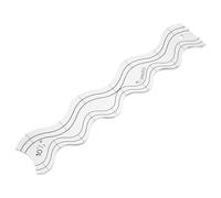 SEWACC Règle de Quilting Pouce Acrylique Transparent Gabarit de Couture Ondulé pour Machine à Coudre et Matelassage Outil et Polyvalent pour Débutants et