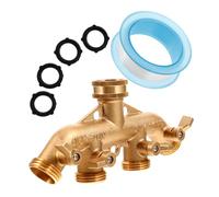 SEWACC Répartiteur de Tuyau Laiton Voies pour Arrosage Adaptateur de Robinet de Jardin avec de Débit pour Irrigation Agricole Lavage de Voiture