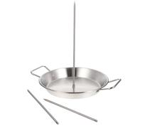 SEWACC Rôtissoire à Poulet en Acier Inoxydable 3 Broches Amovibles | Grille de Rôtissage Stable, Plateau Récupérateur Dessous, Rangement Compact, pour Barbecue au Jardin et Camping