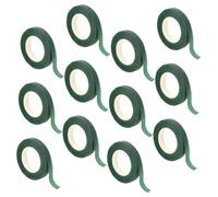 SEWACC Ruban Adhésif Floral Extensible Vert Foncé 12 Mm X 30 M, Lot de 12 Rouleaux pour Accessoires Bouquets de Fleurs, Emballage Tiges et Créations DIY en Composition de Fleur