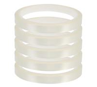 SEWACC Ruban Adhésif Transparent Résistant à la Chaleur pour Sublimation Ruban Isolant en PET 10 MM X 33 M 5 Rouleaux Adapté aux Réparations Électroniques et Transfert par Presse à