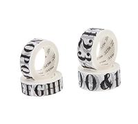 SEWACC Ruban Washi Adhésif Décoratif Vintage Lettres Et Chiffres 15mm/20mm 4 Rouleaux Diy Scrapbooking Loisirs Créatifs Papeterie