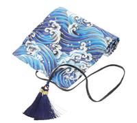 SEWACC Sac de Rangement pour Crochets et Aiguilles à Tricoter Compartiments Coton Bleu et Portable pour Outils de Tricotage