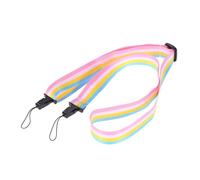 SEWACC Sangle pour Appareil Photo Numérique Coton Toile Ceinture Épaule Réglable Bandoulière Arc Ciel Confortable Antidérapante pour Fuji Mini