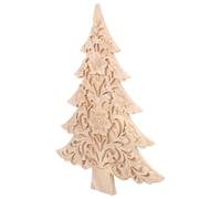 SEWACC Sapin de Noël en Bois, Découpes D'arbres en Bois, Beige, Lot de Décorations Vierges à Peindre, Personnalisables et Réutilisables, pour Centres de Table et Cheminées, Noël, Hiver
