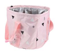 SEWACC Seau Pliable pour Bain de Pieds Grand Format en Plastique Rose Triangle - Bassine Portable Camping Voyages et Activités Extérieures - Paquet Multifonction pour Trempage et