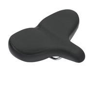 SEWACC Selle de Vélo Large Selle de Vélo Confortable Noir PU Cuir Mousse Polyuréthane Plastique PP Acier Inoxydable Réduit la Pression Imperméable Cyclisme Longue Distance