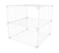 SEWACC Séparateurs Modulaires pour Congélateur Vertical 37X37X36 CM Organisateur D’Étagère Métallique à 2 Compartiments Étagère Gain de Place pour Rangement des Aliments Cloison