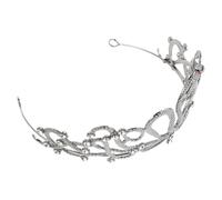 SEWACC Serrage-Tête Serpent Égyptien en Alliage Strass Blanc Couronne de Mariée Vintage pour Cérémonie et Fête Diadème Léger Noir Accessoire Coiffure Mariage et Anniversaire