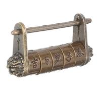 SEWACC Serrure à Combinaison Vintage Chinoise Style Ancien Cadenas Rétro Portable pour Coffres Boîtes Armoires et Cabinets Décoration Chinoise Authentique