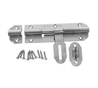 SEWACC Serrure à Pêne Lourd Acier Inoxydable avec Trou pour Cadenas Verrou de Porte et Portail Sécurisé Installation Horizontale ou Verticale Protection Renforcée Effraction
