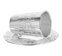 SEWACC Set de Coupe de Shabbat Judaïque Plaquée Argenté en Alliage de Zinc, Design Délicat et Élégant, pour Célébrations Pâque et Fêtes Religieuses