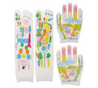 SEWACC Set de Moufles et Chaussettes de Massage Respirants en Tissu Couverture Complète des Points D'acupression pour Détente Après une Longue Marche