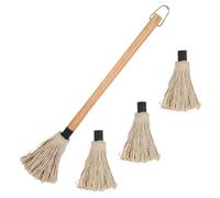 SEWACC Set de Pinceaux Barbecue Manche Bois Robuste Brosse à Badigeonner Huile et Sauce pour Grillades Marinade et Cuisson Au Four Kit Grand Petits Adaptés Fumoirs et Barbecues