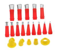 SEWACC Set de pour à Mastic Acier Inoxydable avec Base Amovible Embouts de Scellement pour Résine Époxy et Silicone Kit pour Bricolage et Rénovation Facile