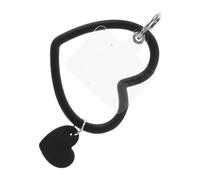 SEWACC Silicone Bracelet Keychain With Heart Loop Protective Phone Strap And Charm Wrist Lanyard Perte For Smartphones Case Accessory Shock Absorption Design Noir