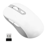 SEWACC Souris sans Fil Rechargeable Trois Modes Blanche Souris Optique Portable Sensibilité Réglable sans Fil pour PC et Ordinateur Portable Accessoire Informatique Ergonomique Léger