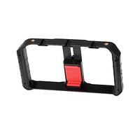 SEWACC Stabilisateur Smartphone Cage avec Support LED et Micro pour Mobile pour Films Directs et Captures Stables