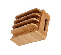 SEWACC Station de Chargement USB Support Organiseur Multi Appareils pour Téléphone Tablette et Écouteurs de Câbles Intégré Design Compartimenté et Naturel