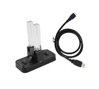 SEWACC Station de Recharge Manettes Emplacements avec Indicateur Lumineux Chargeur Multi Contrôleurs Compatible et Gamepad Base Stable et Facile à Installer