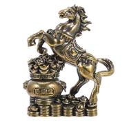 SEWACC Statue de Cheval en Laiton Or 2026 Feng Shui Bassin à Trésors, Sculpture Décorative Compacte pour Salon et Bureau, Apporte Chance et Prospérité