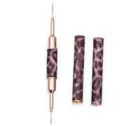 SEWACC Stylo Double Embout pour Nail Art Pinceau Liner Fin Design Léopard Pinceau pour Nail Art Acrylique Stylo Liner pour Dessin D’Ongles Outil Précis pour Manucure Professionnelle