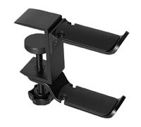 SEWACC Support Casque Gamer Pince Ajustable sans Perçage pour Bureau Crochet Double pour Écouteurs Rangement Pratique et Stable pour Casque Stand Polyvalent pour Maison et Bureau