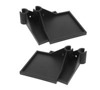 SEWACC Support d’Angle Noir pour Tente de Culture Lot de 4 Pièces en Plastique Étagère Réglable Compatible Hygromètre et Caméra Accessoires de Rangement pour Poteaux 16 MM