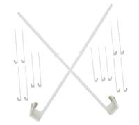 SEWACC Support de Drapeau Voiture Robuste à Clip pour Vitre de Véhicule 38 Cm, Kit 15 Pièces, Mât Amovible Extérieur Adapté pour Voitures, Bus et Camions, Plastique Solide et Léger