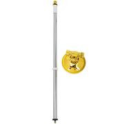 SEWACC Support de Drapeau Voiture Ventouse Doré Mât Fixation Drapeau Résistant Vent pour Fenêtre Auto Installation Facile sans Perçage Ni Collage