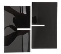 SEWACC Support de Lecture en Acrylique Noir Grand Format 15x31 Cm Épaisseur 4 Mm, Pupitre Multifonction pour Livres, Magazines, Recettes et Boissons, Accessoire Bureau pour Étudiants